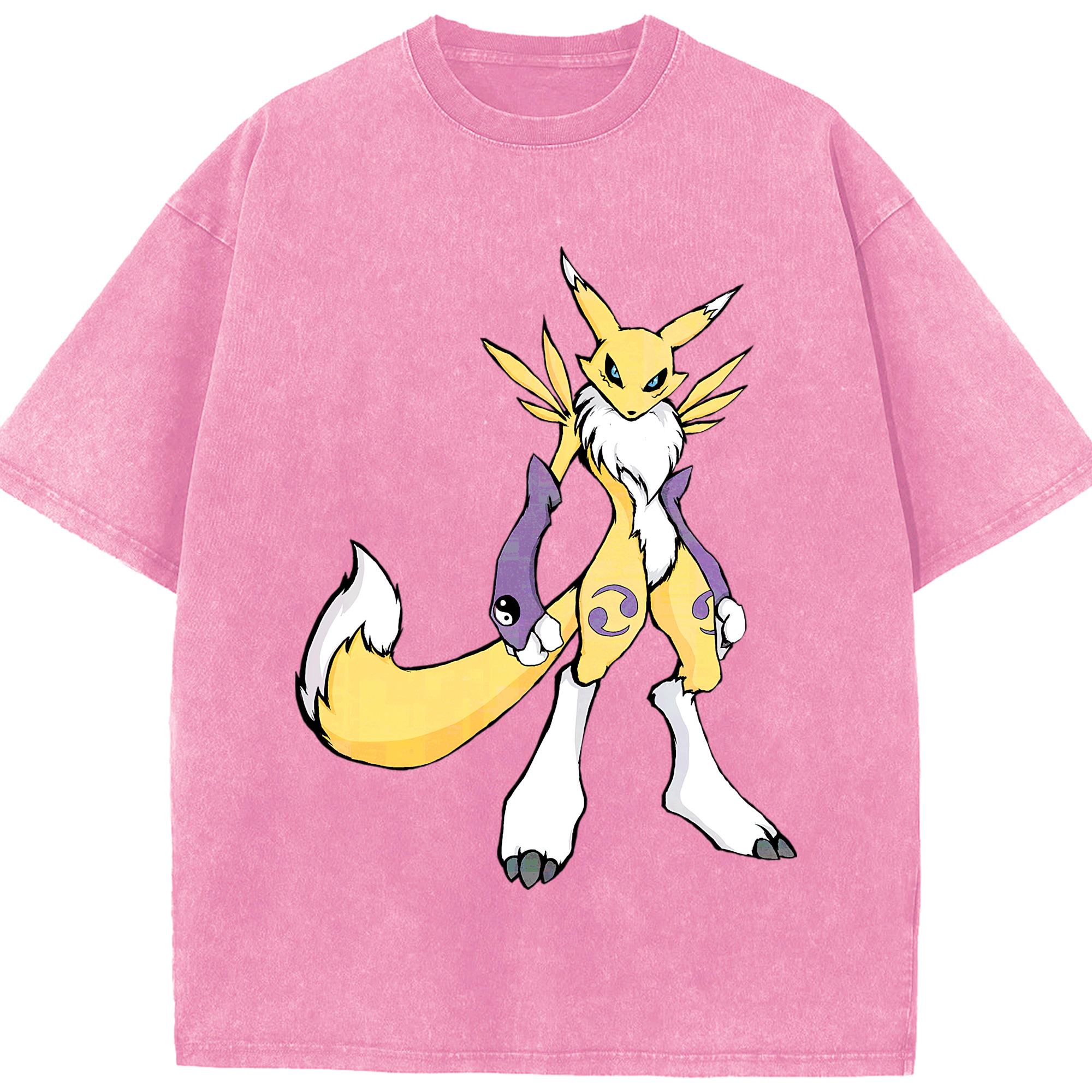 （画像用） Digimon デジタルモンスター/デジモン 綿100% ヴィンテージ風 半袖Tシャツ（フロントプリント）